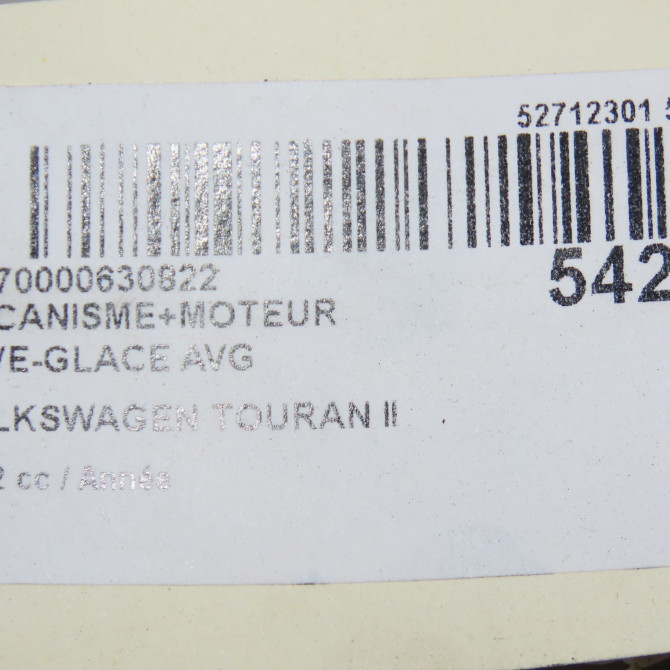 Mecanisme+moteur leve-glace avg occasion VOLKSWAGEN TOURAN II Phase 1 09-2010->12-2015 1T1837461B 7