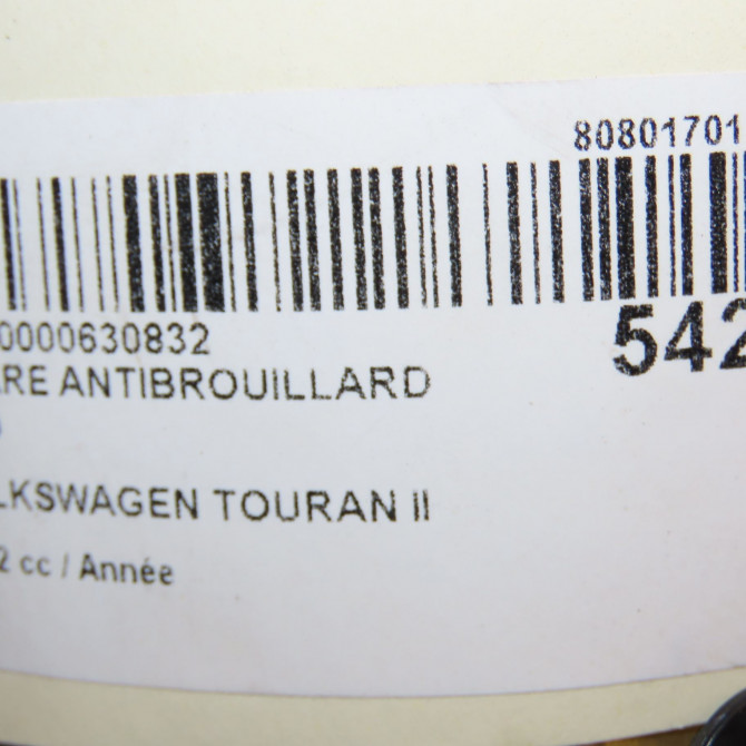 Phare antibrouillard avant droit occasion VOLKSWAGEN TOURAN II Phase 1 09-2010->12-2015 5K0941700F 6