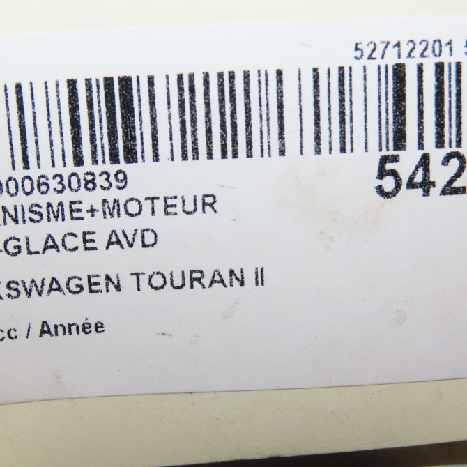 Mecanisme + moteur lève-glace avant droit occasion VOLKSWAGEN TOURAN II Phase 1 09-2010->12-2015 1T1837462B 7