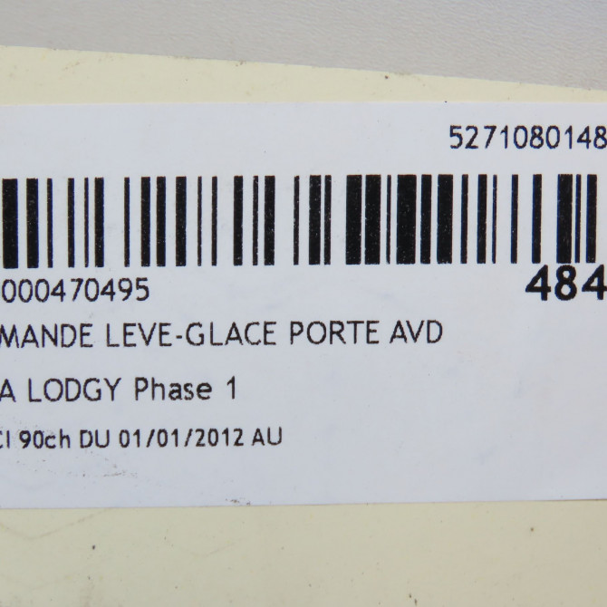 Commande lève-glace porte avant droite occasion DACIA LODGY Phase 1 01-2012->... 1.5 DCI 90ch 254013145R 4