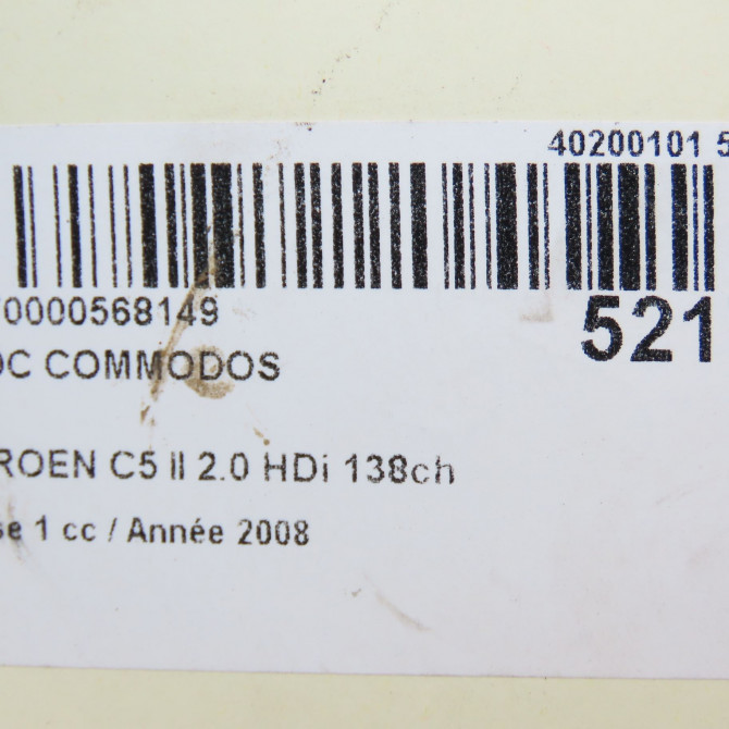 Bloc commodos occasion CITROEN C5 II Phase 1 04-2008->... 2.0 HDi 138ch 6242RG 6