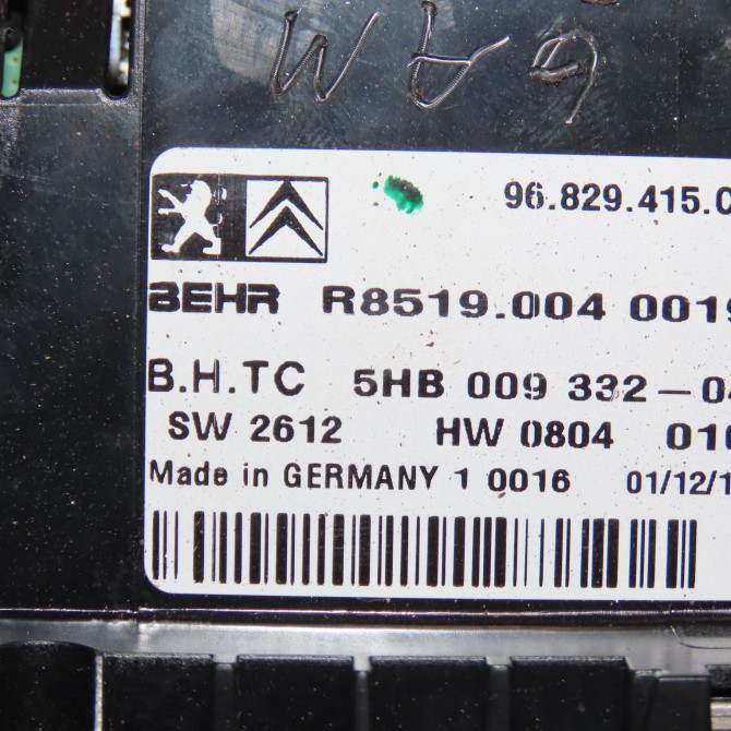 Commande de chauffage occasion CITROEN C5 II Phase 1 04-2008->... 2.0 HDi 138ch 6452H8 5