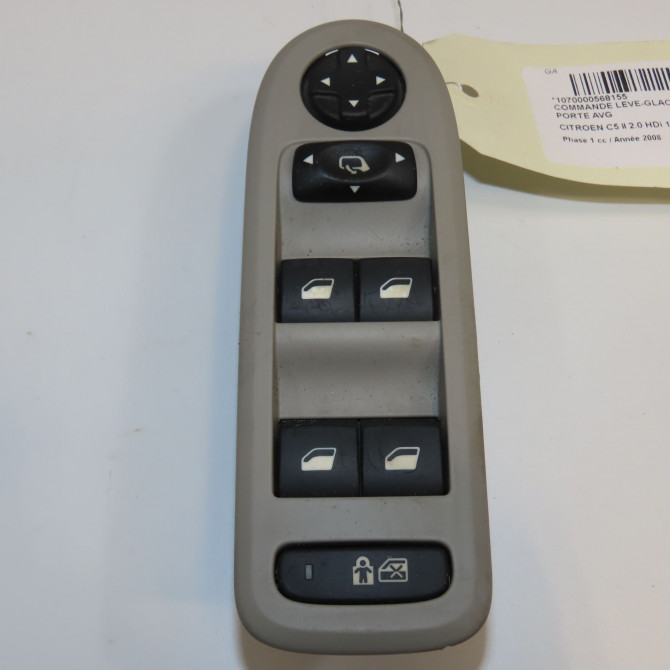 Commande lève-glace porte avant gauche occasion CITROEN C5 II Phase 1 04-2008->... 2.0 HDi 138ch 6490F7 1