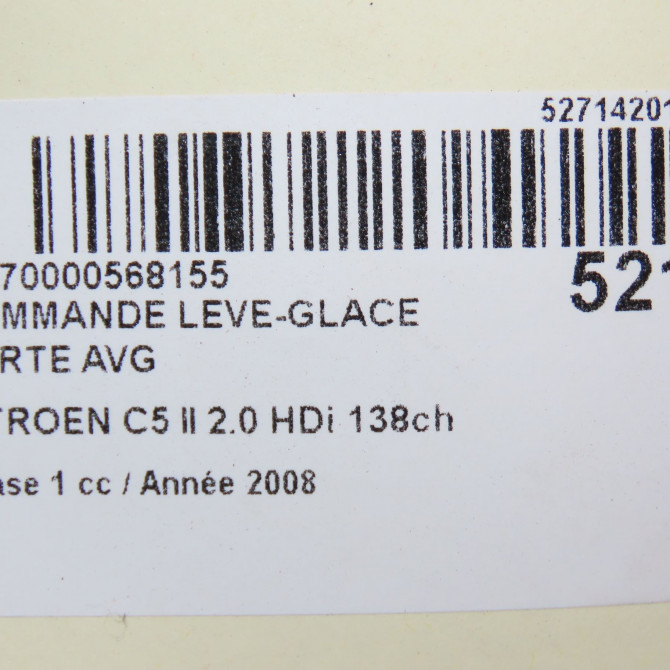 Commande lève-glace porte avant gauche occasion CITROEN C5 II Phase 1 04-2008->... 2.0 HDi 138ch 6490F7 4