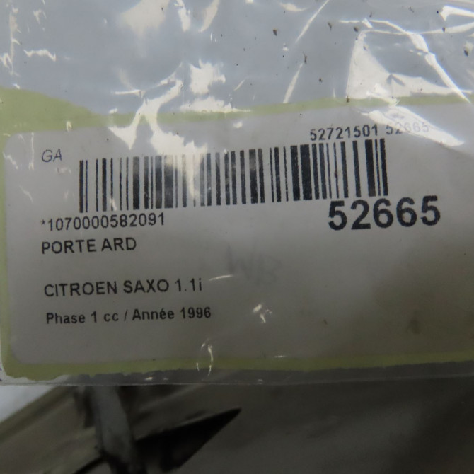 Porte arrière droite occasion CITROEN SAXO Phase 1 03-1996->09-1999 1.1i 900898 7