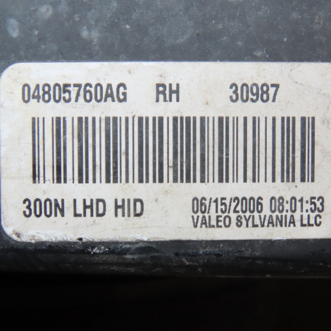 Phare droit occasion CHRYSLER 300C Phase 2 10-2007->01-2011 3.0 CRD 57010760AA 5