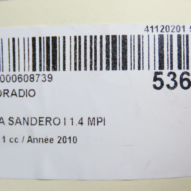 Autoradio occasion DACIA SANDERO I Phase 1 06-2008->10-2012 1.4 MPI 75ch 281116543R 6