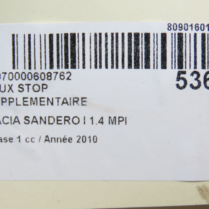 Feux stop supplementaire occasion DACIA SANDERO I Phase 1 06-2008->10-2012 1.4 MPI 75ch 8200734823 4