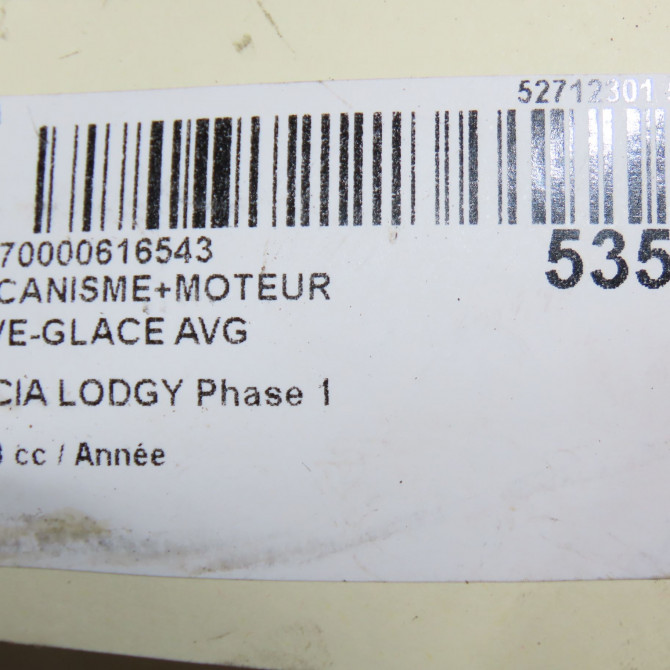 Mecanisme+moteur leve-glace avg occasion DACIA LODGY Phase 1 01-2012->... 7