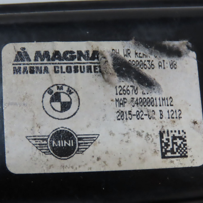 Mecanisme+moteur leve-glace ard occasion MINI MINI II phase 2 08-2010->... 1.6i 122ch 51359805672 4