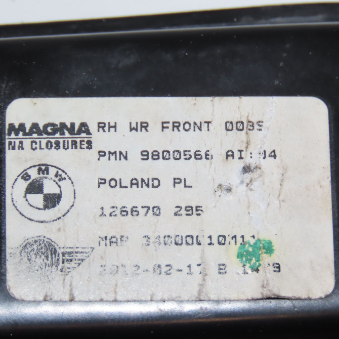 Mecanisme + moteur lève-glace avant droit occasion MINI MINI II phase 2 08-2010->... 51339805670 4