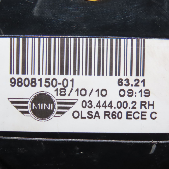 Feu arrière droit occasion MINI MINI II phase 2 08-2010->... 63219808150 4