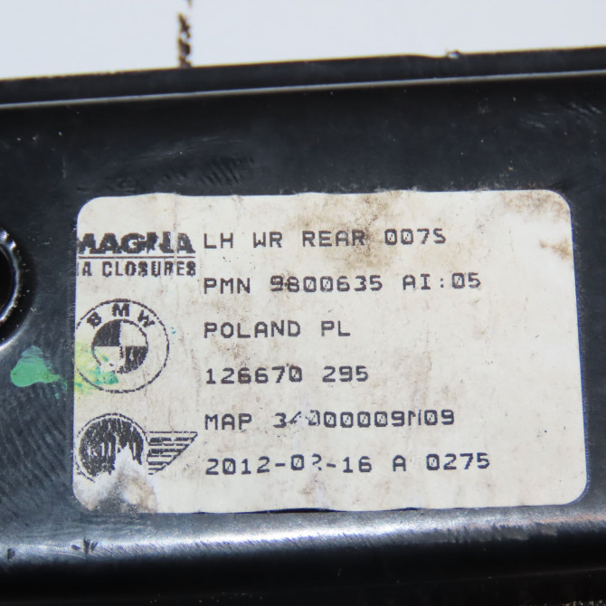 Mecanisme+moteur leve-glace arg occasion MINI MINI II phase 2 08-2010->... 51359805671 4