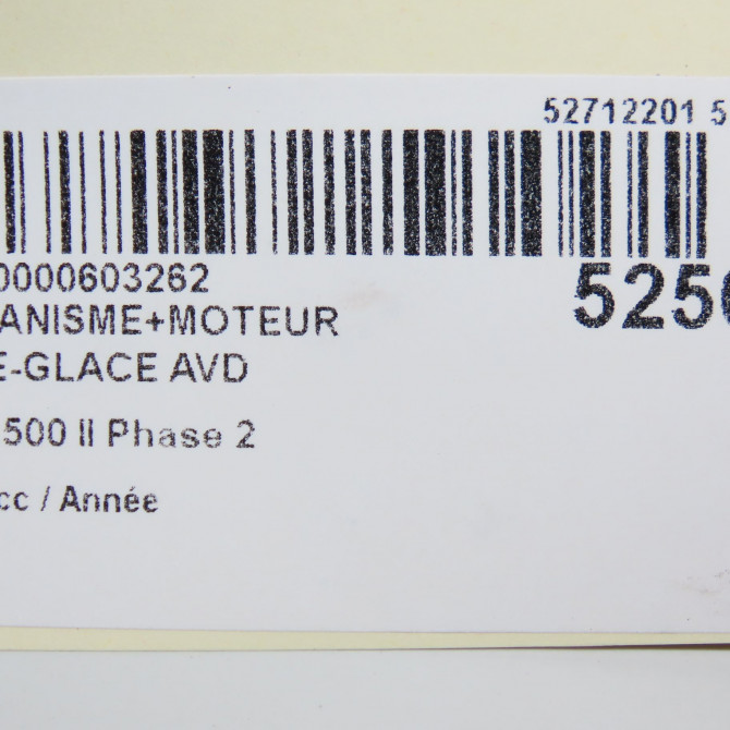 Mecanisme + moteur lève-glace avant droit occasion FIAT 500 II Phase 1 04-1995->04-1999 1.4i 165ch 52204607 6