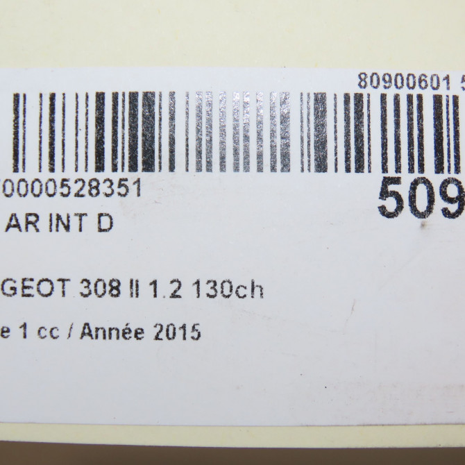 Feu arrière intérieur droit occasion PEUGEOT 308 II 308 II Phase 1 2013-06-01->2017-08-31 1.2 130ch 9677818280 6