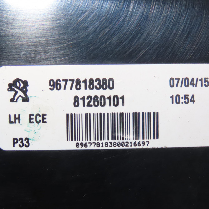 Feu arrière interieur gauche occasion PEUGEOT 308 II 308 II Phase 1 2013-06-01->2017-08-31 1.6 HDI 92ch 9677818380 4