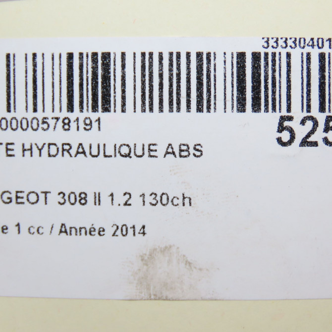 Unité hydraulique ABS occasion PEUGEOT 308 II 308 II Phase 1 2013-06-01->2017-08-31 1.2 130ch 1613126380 6