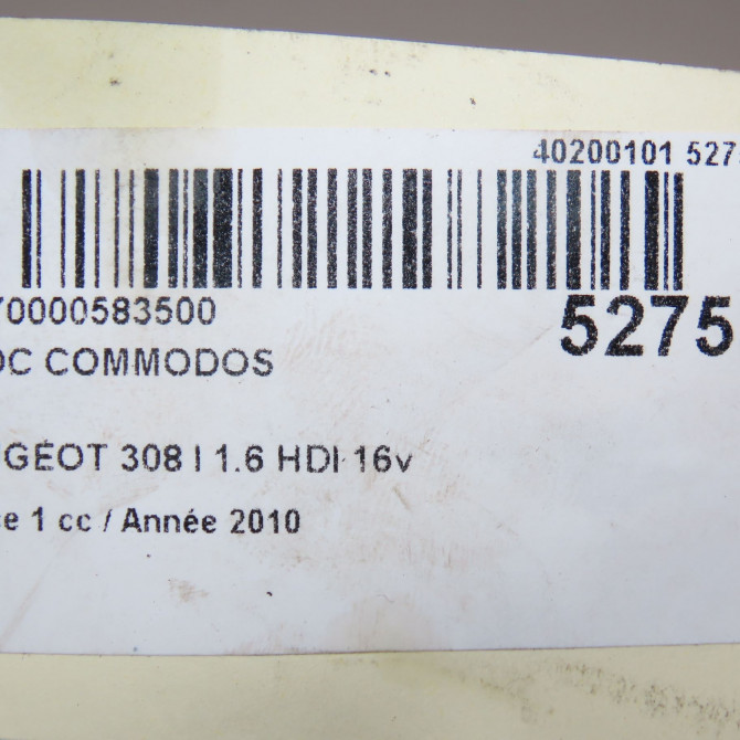 Bloc commodos occasion PEUGEOT 308 I Phase 1 09-2007->03-2011 1.6 HDI 16v 90ch 98062016XT 7