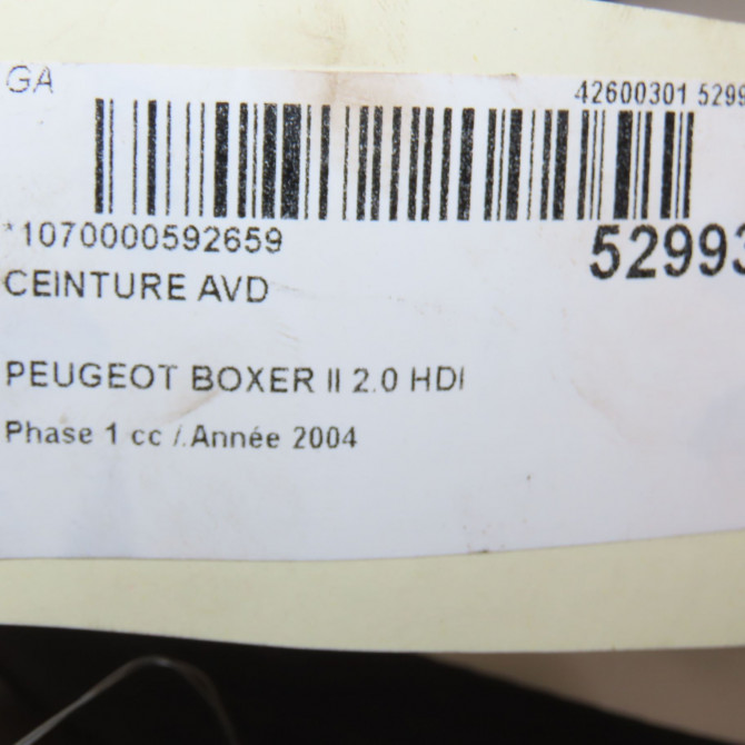 Ceinture avant droite occasion PEUGEOT BOXER II Phase 1 02-2002->06-2006 2.0 HDI 85ch 8973WX 4