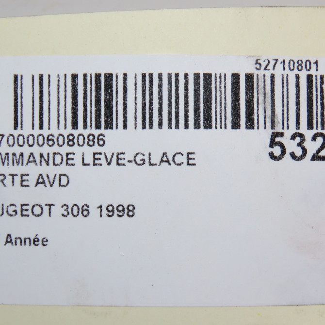 Commande lève-glace porte avant droite occasion PEUGEOT 306 Phase 2 04-1997->03-2002 1.9 TD 6552XK 5