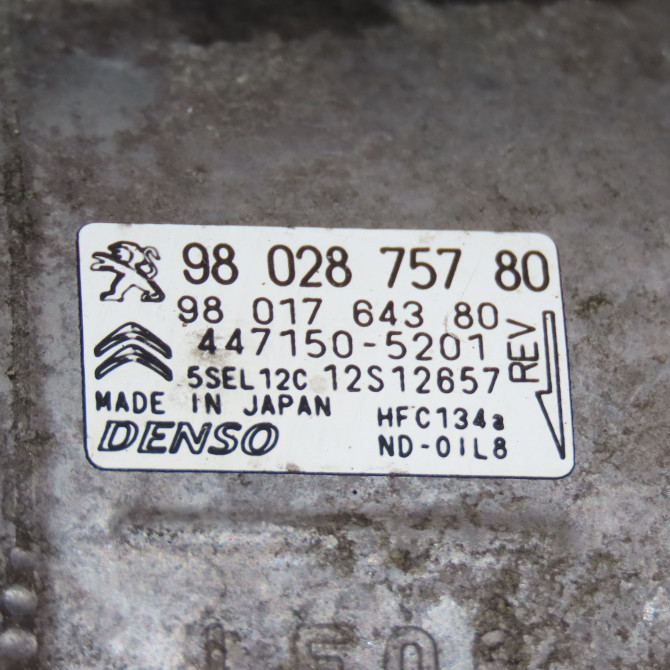 Compresseur air conditionne occasion PEUGEOT 3008 I Phase 2 11-2013->... 1.6 HDI 120ch 9819714980 5