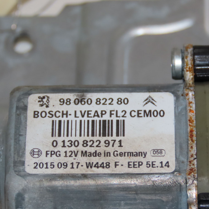 Mecanisme+moteur leve-glace arg occasion PEUGEOT 2008 Phase 1 01-2013->... 9816402380 3