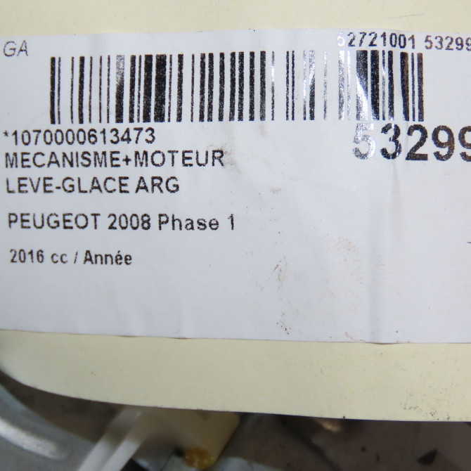Mecanisme+moteur leve-glace arg occasion PEUGEOT 2008 Phase 1 01-2013->... 9816402380 5