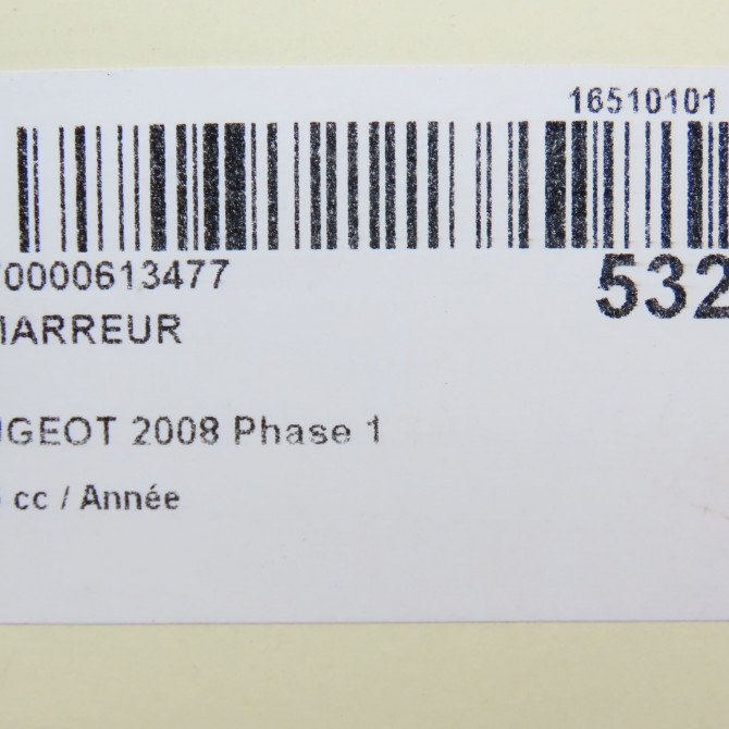 Démarreur occasion PEUGEOT 2008 Phase 1 01-2013->... 9807545980 7