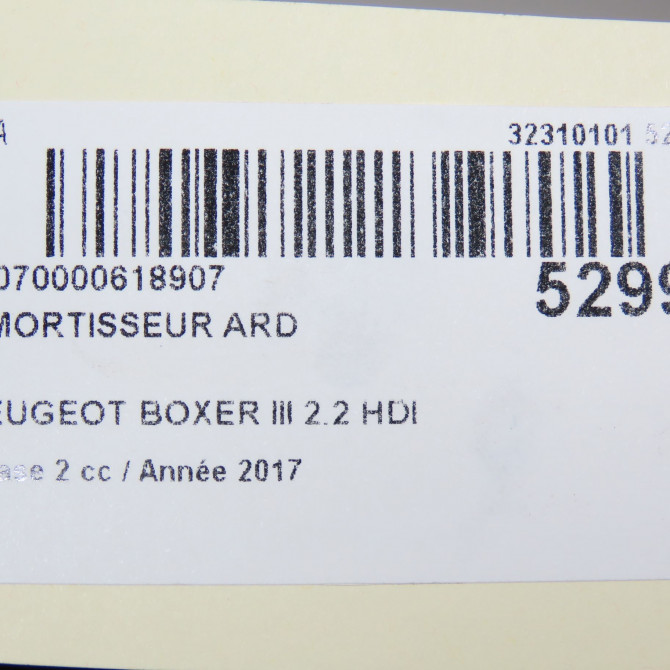 Amortisseur arrière droit occasion PEUGEOT BOXER III Phase 1 04-1995->04-1999 2.2 HDI 130ch 5206TS 4