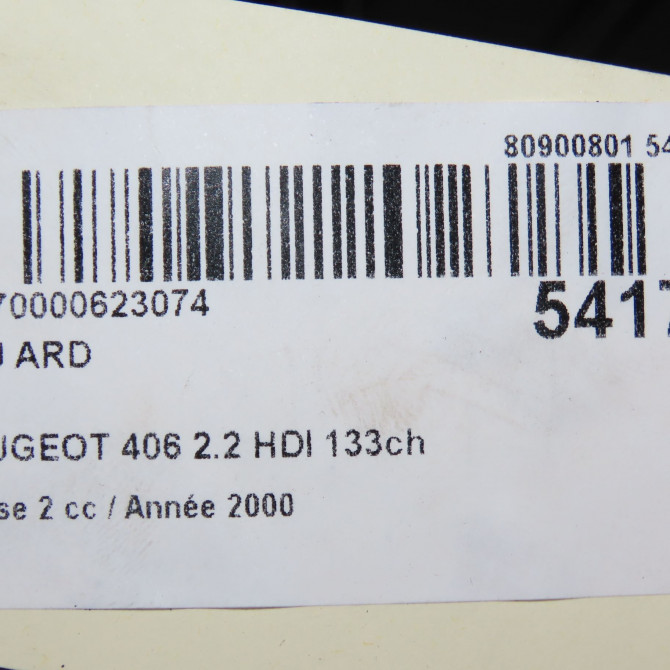 Feu arrière droit occasion PEUGEOT 406 Phase 2 04-1999->04-2004 2.2 HDI 133ch 6351L5 5