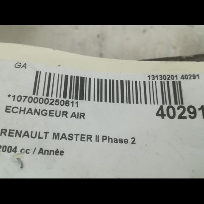 Echangeur air occasion RENAULT MASTER II Phase 2 11-2003->10-2006 7701057121 3