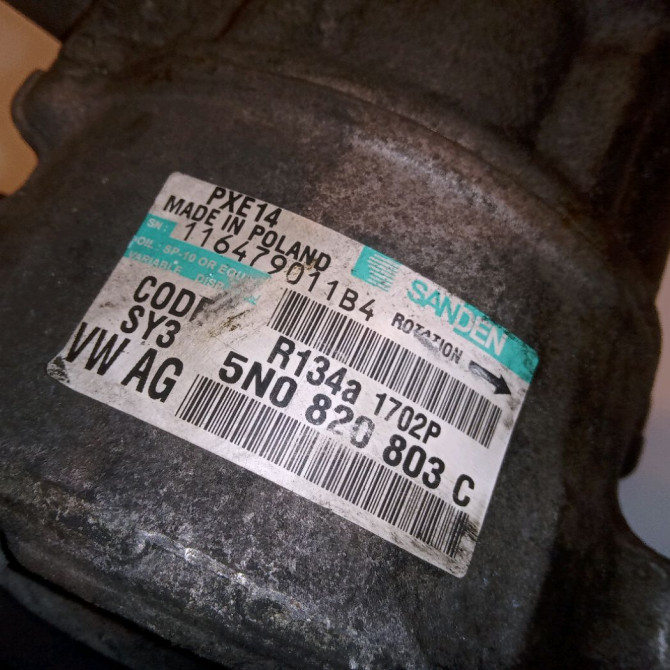 Compresseur air conditionne occasion AUDI A1 Phase 1 06-2010->03-2015 1.2 TFSI 86ch 5K0820803J 4