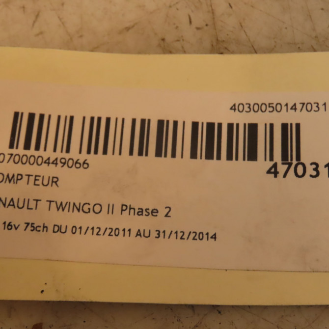 Compteur occasion RENAULT TWINGO II Phase 2 12-2011->12-2014 1.2i 16v 75ch 8201462024 4