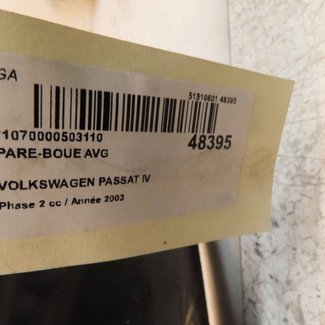 Pare-boue avant gauche occasion VOLKSWAGEN PASSAT IV Phase 2 10-2000->03-2005 1.9 TDI 100ch 3B0809957A01C 4