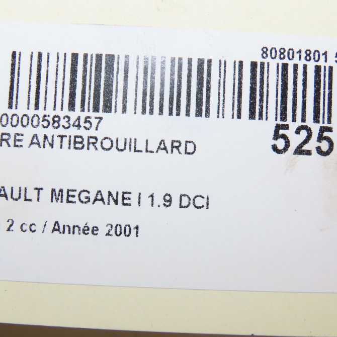 Phare antibrouillard avant gauche occasion RENAULT MEGANE I Phase 2 03-1999->06-2003 1.9 DCI 7701045718 4