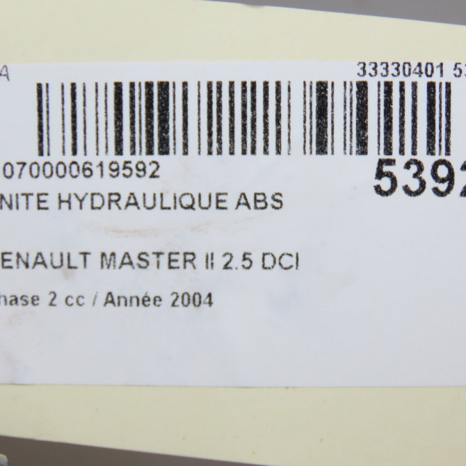 Unité hydraulique ABS occasion RENAULT MASTER II Phase 2 11-2003->10-2006 2.5 DCI 99ch 8200963157 6