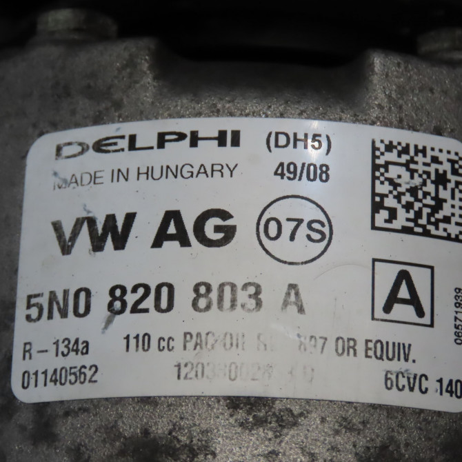 Compresseur air conditionne occasion VOLKSWAGEN GOLF VI Phase 1 10-2008->04-2013 2.0 TDI 110ch 5K0820803J 5