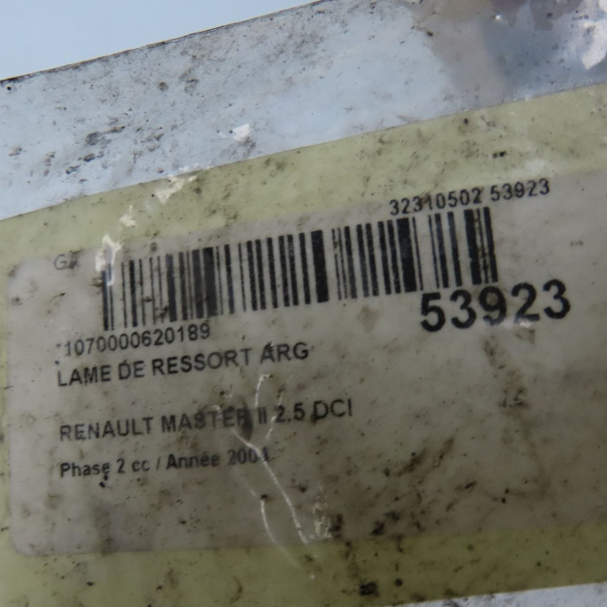 Lame de ressort arg occasion RENAULT MASTER II Phase 2 11-2003->10-2006 2.5 DCI 99ch 7700308817 5