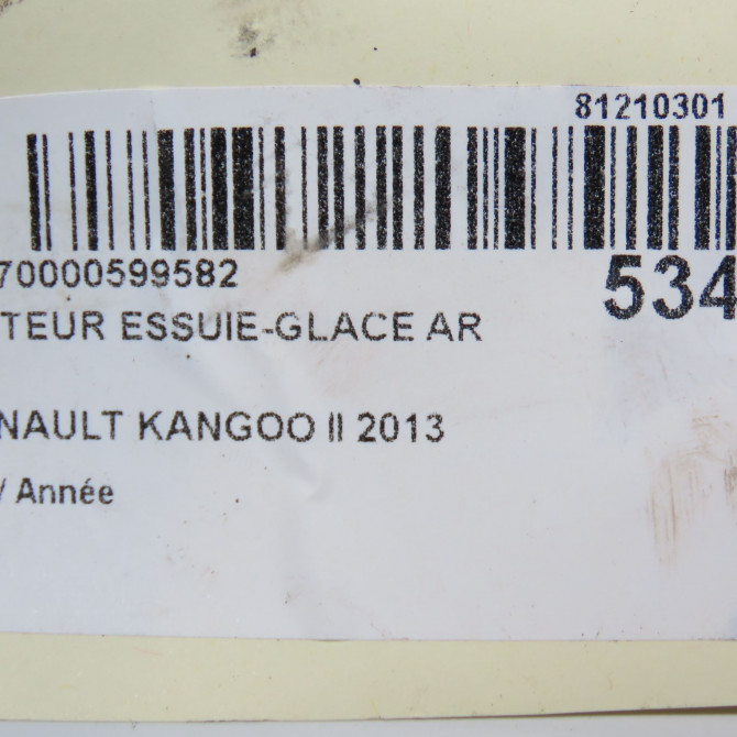 Moteur essuie-glace arrière occasion RENAULT KANGOO II Phase 1 01-2008->03-2013 1.5 DCI 90ch 8200431392 6