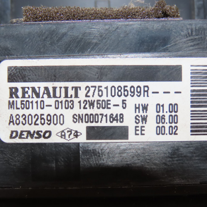 Commande de chauffage occasion RENAULT KANGOO II Phase 1 01-2008->03-2013 1.5 DCI 90ch 275104539R 5