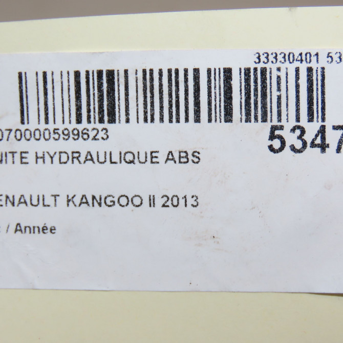 Unité hydraulique ABS occasion RENAULT KANGOO II Phase 1 01-2008->03-2013 1.5 DCI 90ch 8201142923 6