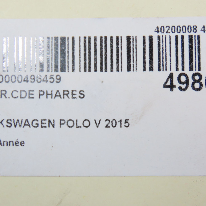 Interrupteur commande de phares occasion VOLKSWAGEN POLO V 5G0941431AJWZU 5