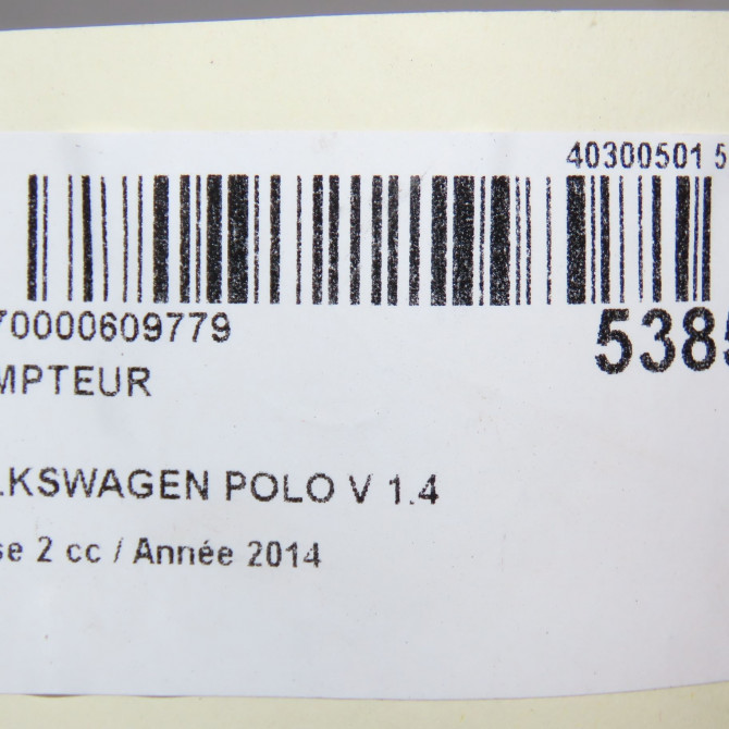 Compteur occasion VOLKSWAGEN POLO V Phase 2 02-2014->... 1.4 TDI 90ch 6C0920731A 6