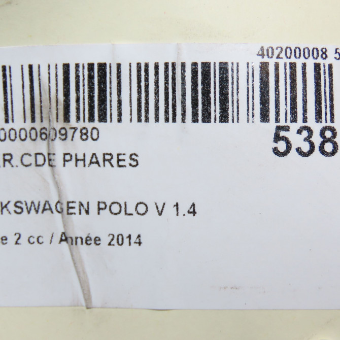 Interrupteur commande de phares occasion VOLKSWAGEN POLO V Phase 2 02-2014->... 1.4 TDI 90ch 5G0941431AJWZU 6