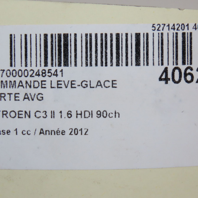 Commande lève-glace porte avant gauche occasion  98001090XT 7