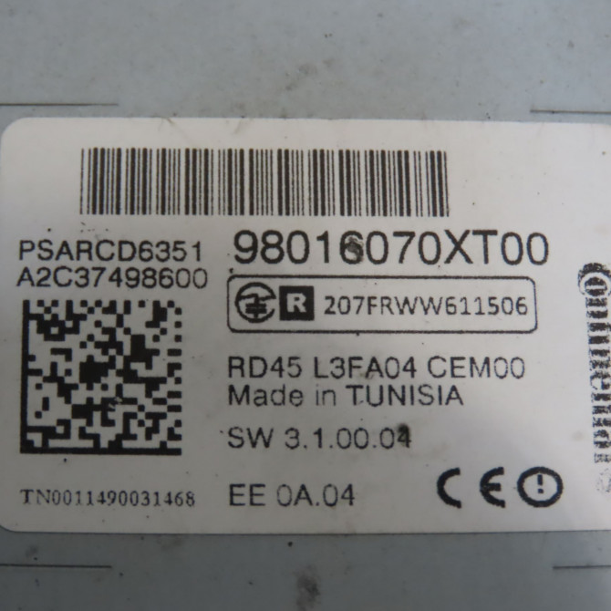 Autoradio occasion CITROEN C3 II Phase 1 11-2009->02-2013 1.4 HDi 70ch 1616961380 3