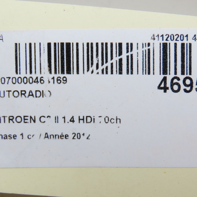 Autoradio occasion CITROEN C3 II Phase 1 11-2009->02-2013 1.4 HDi 70ch 1616961380 5