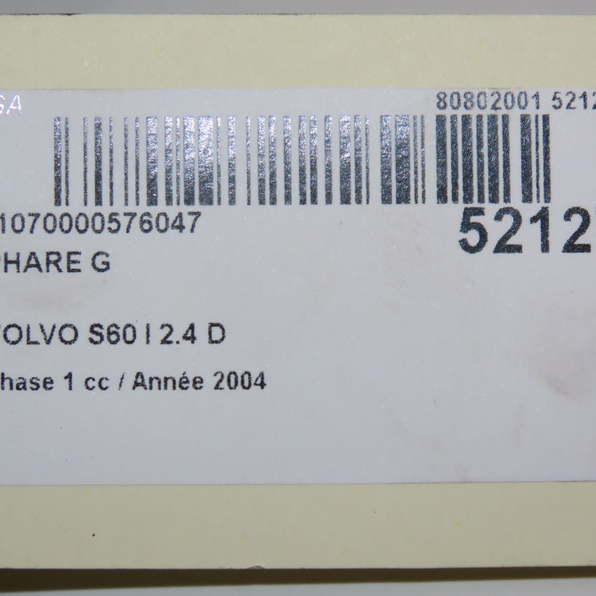 Phare gauche occasion VOLVO S60 I Phase 1 09-2000->06-2004 2.4 D 31446814 5