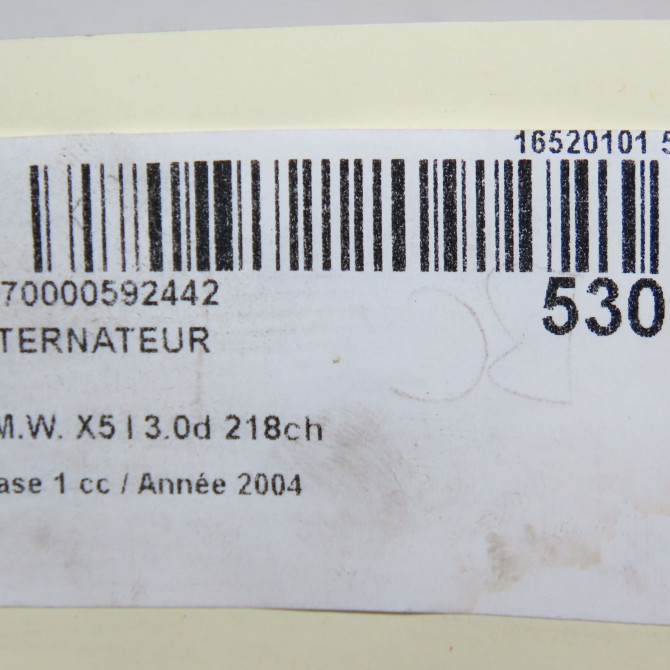 Alternateur occasion B.M.W. X5 I Phase 1 04-2000->12-2006 3.0d 218ch 12317797661 8