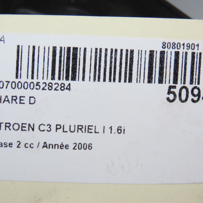 Phare droit occasion CITROEN C3 PLURIEL I Phase 2 03-2008->12-2010 1.6i 109ch 6205ZL 5
